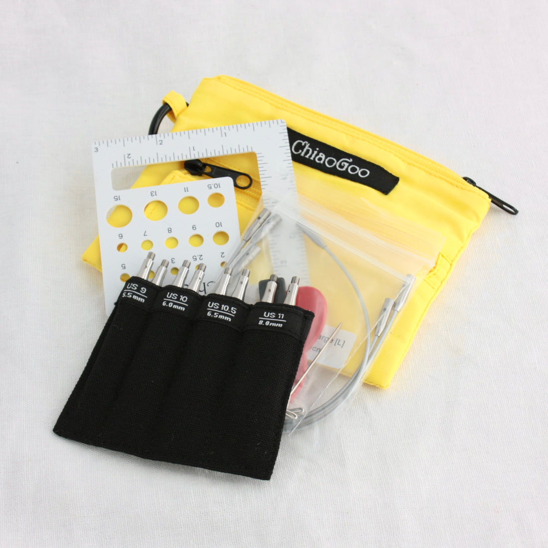 TWIST Shorties Yellow Needle Set | 5.5-8mm | Chiaogoo