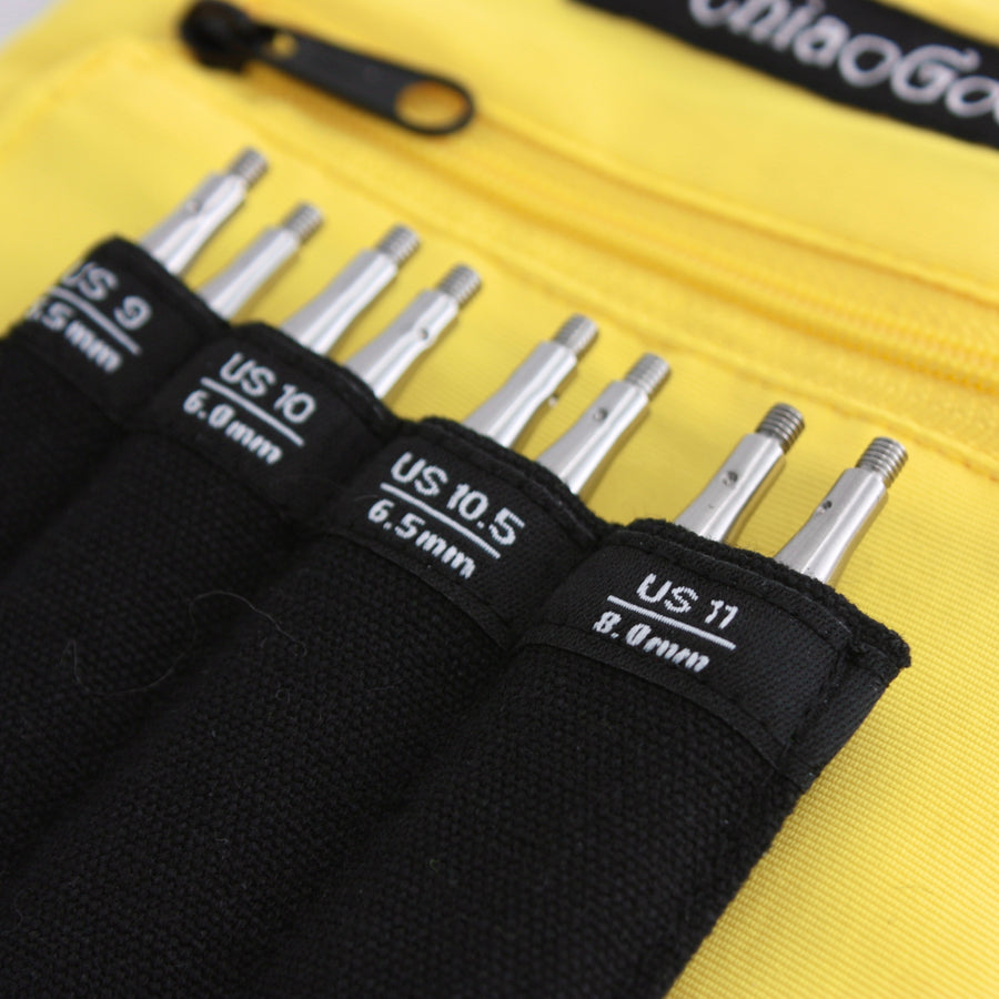 TWIST Shorties Yellow Needle Set | 5.5-8mm | Chiaogoo