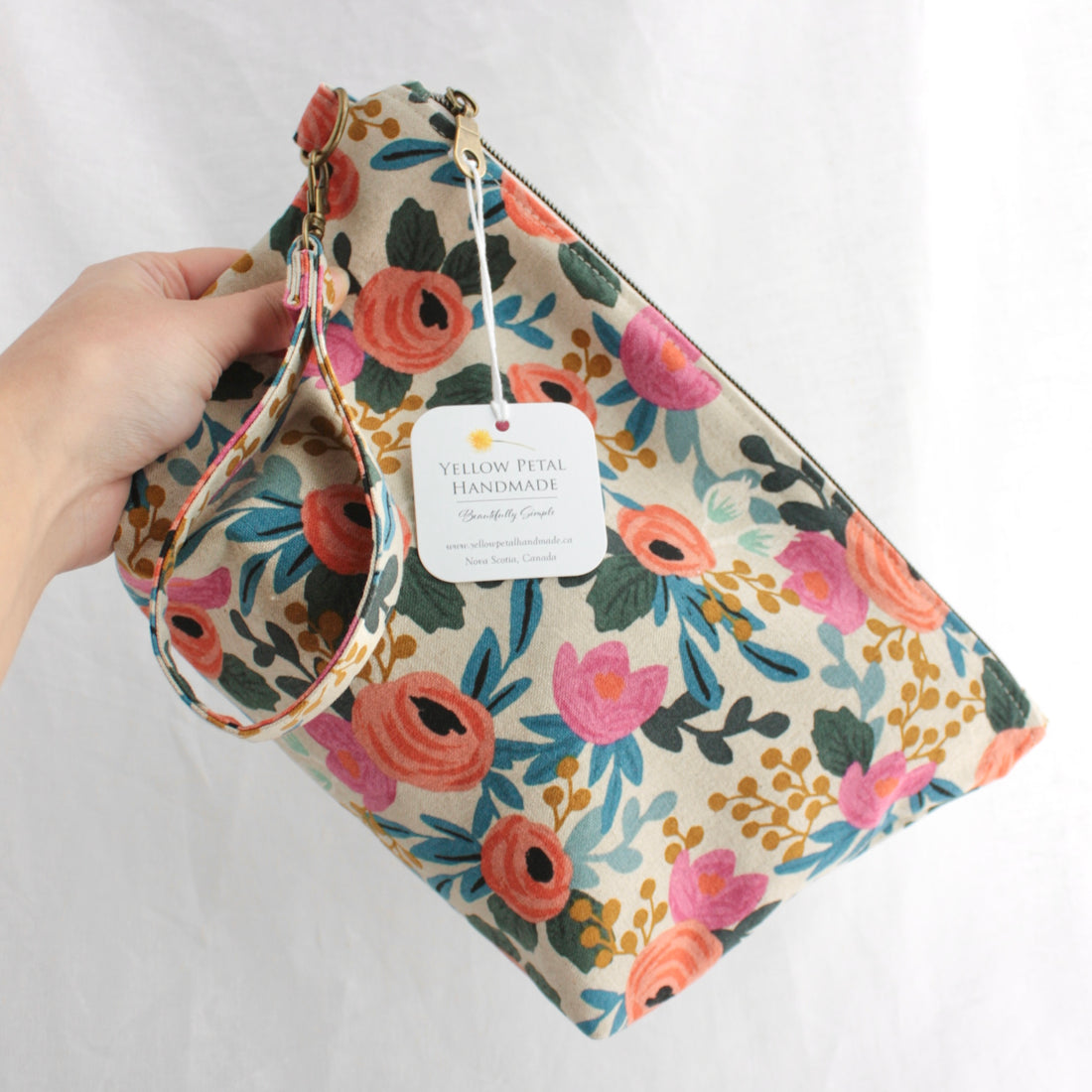 Small Zippered Project Bag | Yellow Petal Handmade