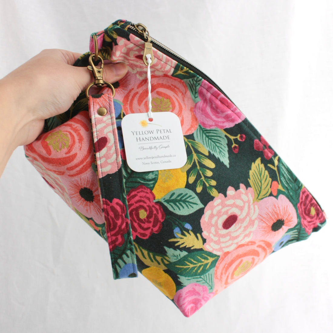 Small Zippered Project Bag | Yellow Petal Handmade