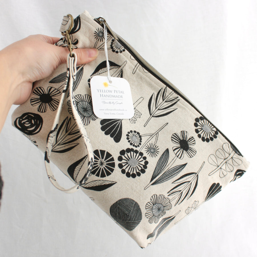 Small Zippered Project Bag | Yellow Petal Handmade