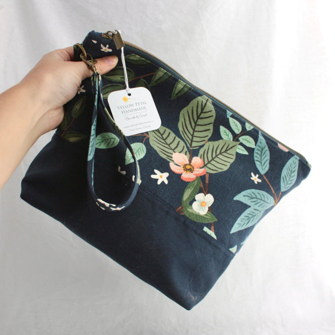 Large Zippered Project Bag | Yellow Petal Handmade