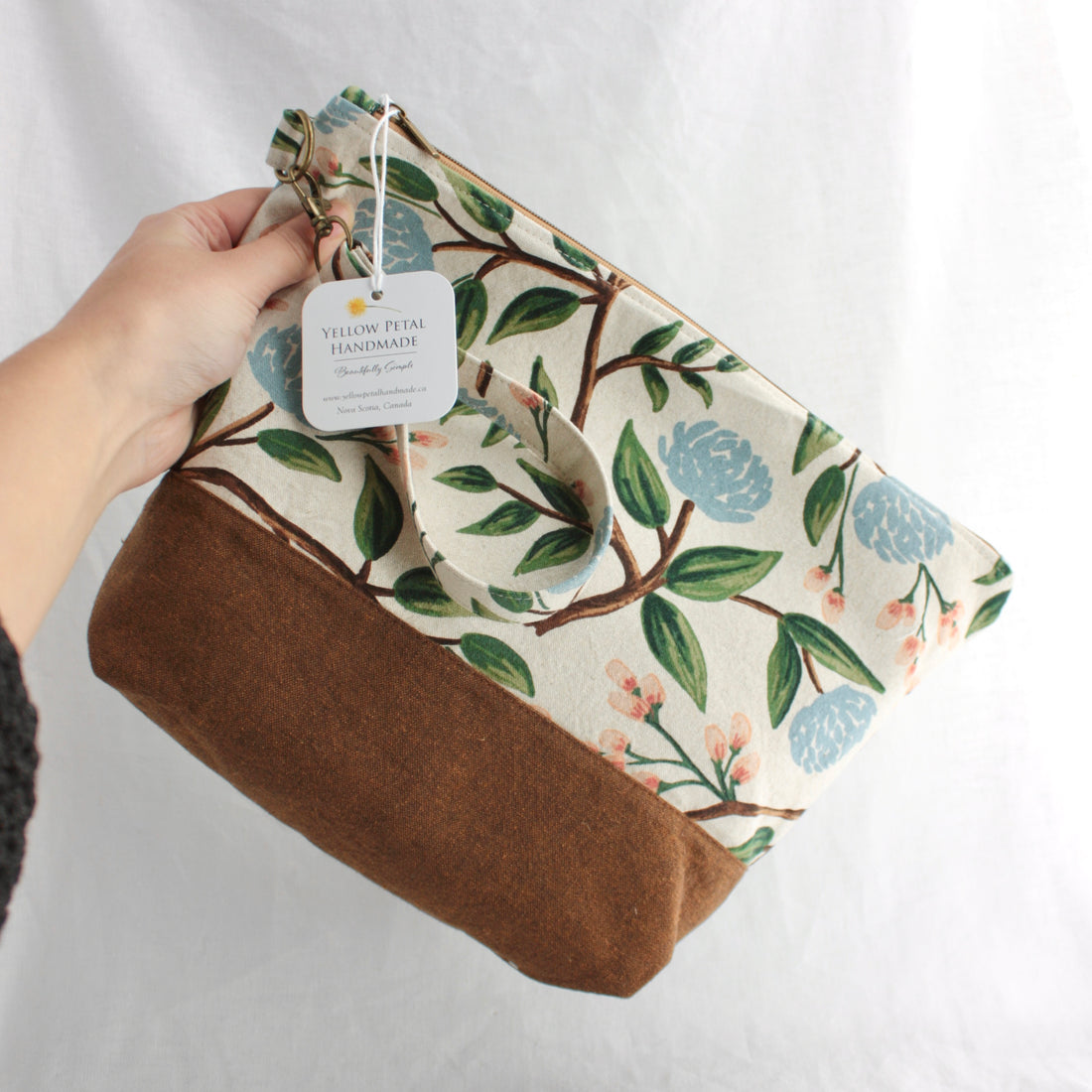 Large Zippered Project Bag | Yellow Petal Handmade