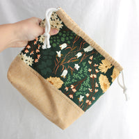 Small Drawstring Project Bag | Yellow Petal Handmade