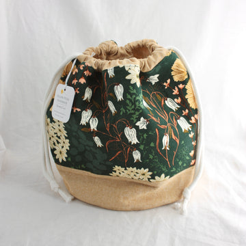 Large Bucket Project Bag | Yellow Petal Handmade