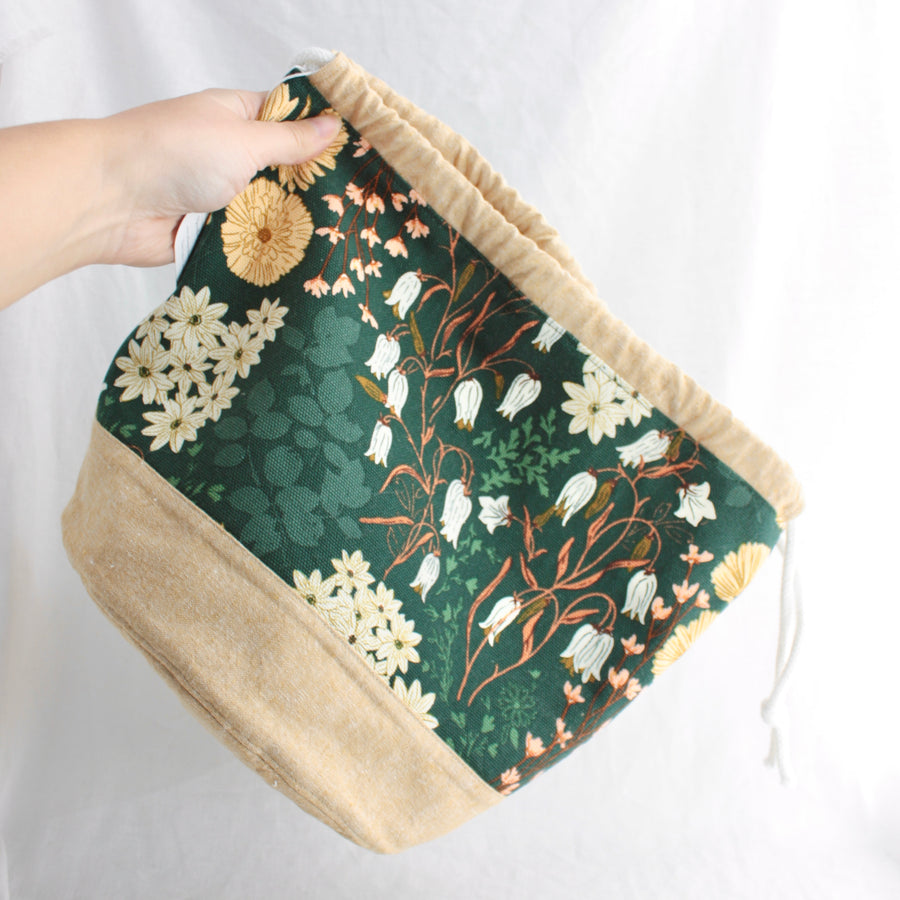 Large Bucket Project Bag | Yellow Petal Handmade