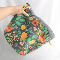 Large Bucket Project Bag | Yellow Petal Handmade