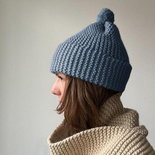 Classic Pom Pom Beanie | Learn To Knit Kit | Project Weekend