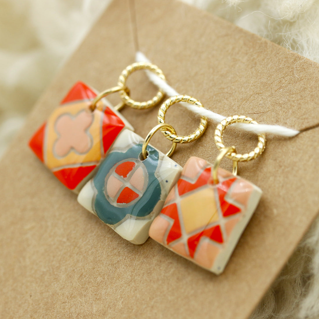 Mixed Quilt Block Stitch Marker Set | Soft Spoken Co.