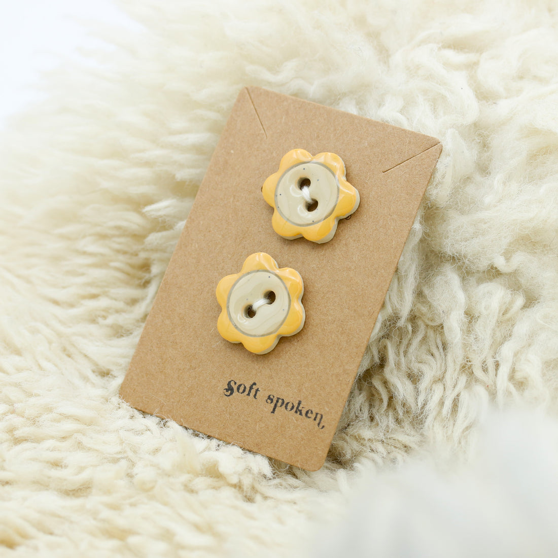 Handpainted Flower Buttons | Soft Spoken Co.