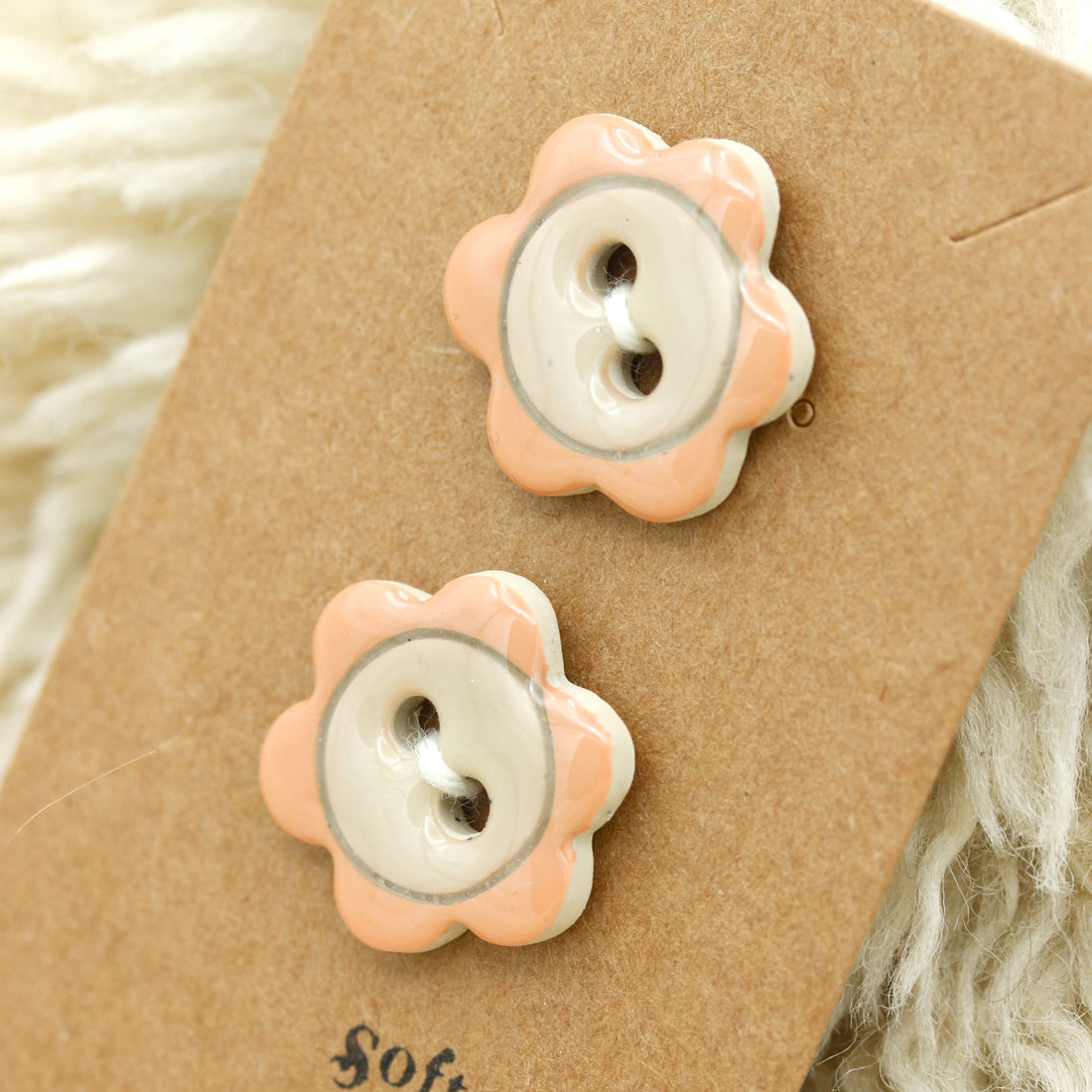 Handpainted Flower Buttons | Soft Spoken Co.