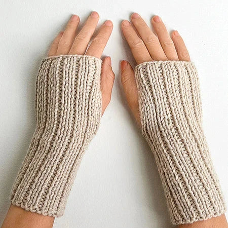 Wanderlust Wrist Warmers | Beginner Knitting Kit | Project Weekend