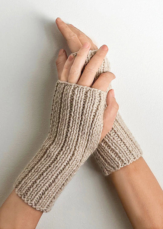 Wanderlust Wrist Warmers | Beginner Knitting Kit | Project Weekend